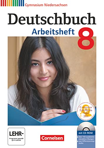 Deutschbuch Gymnasium - Niedersachsen - 8. Schuljahr: Arbeitsheft mit Lösungen und Übungs-CD-ROM